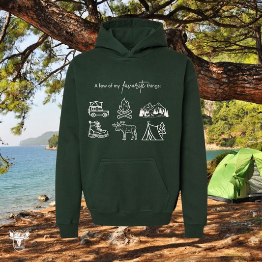 FAVORITE THINGS: Unisex Hoodie in Forest Green