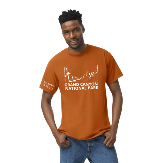 GRAND CANYON NATIONAL PARK: Unisex Tee in T. Orange