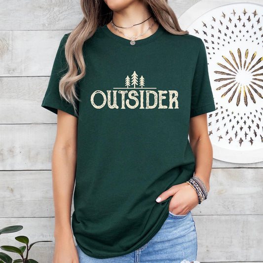 OUTSIDER: Unisex Tee in Forest Green