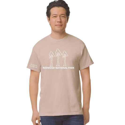 REDWOOD NATIONAL PARK: Unisex Tee in Sand